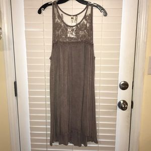 NWT boutique Grey purple large dress